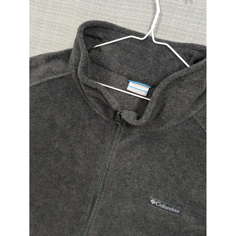 Columbia Mens 5X Steens Mountain Fleece Vest Charcoal Gray Full Zip AS1535